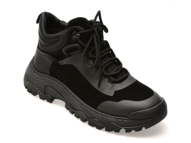Ghete GRYXX negre, LN25, din piele naturala