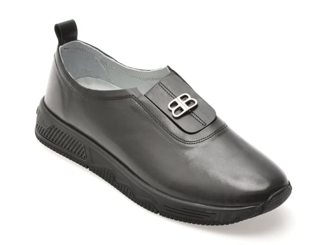 Pantofi IMAGE negri, 1501605, din piele naturala