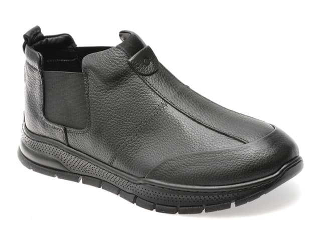Ghete GRYXX negre, HS084, din piele naturala