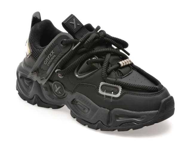Pantofi sport GRYXX negri, 25050, din material textil
