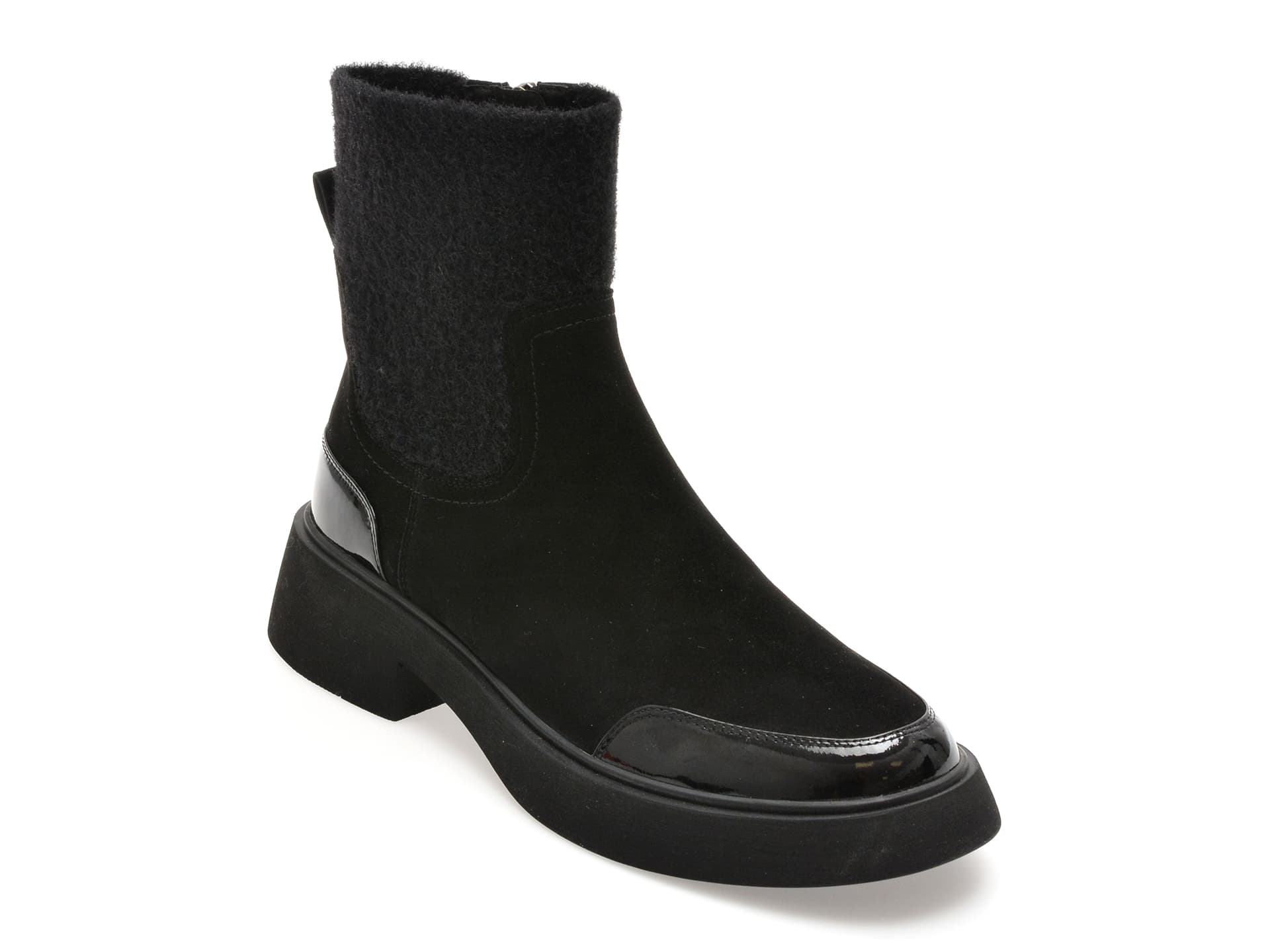 Ghete GRYXX negre, 5403, din piele intoarsa