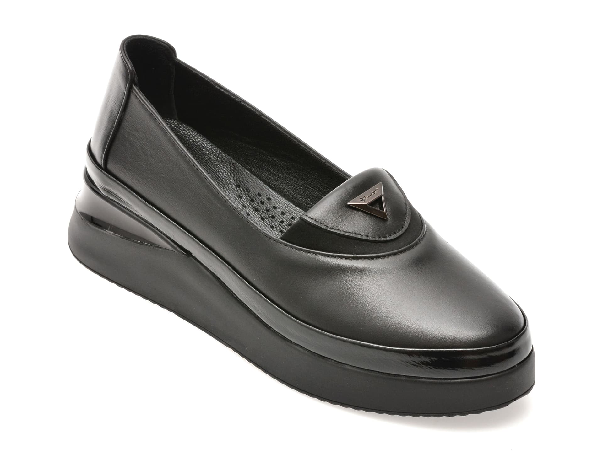 Pantofi IMAGE negri, 1069001, din piele naturala