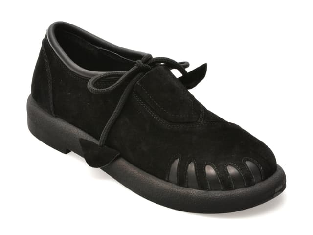 Pantofi GRYXX negri, 213011, din piele intoarsa