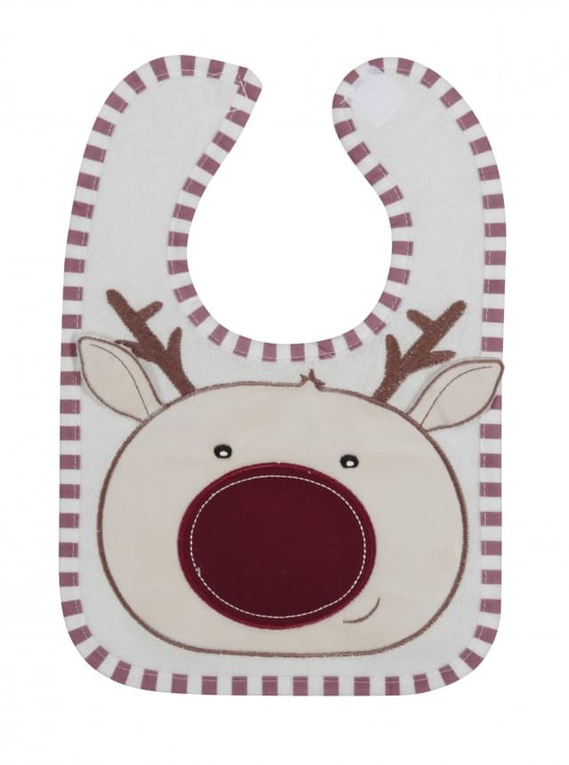 Baveta cu motive de Craciun 3D, 26 x 20 cm cu broderie, Ren