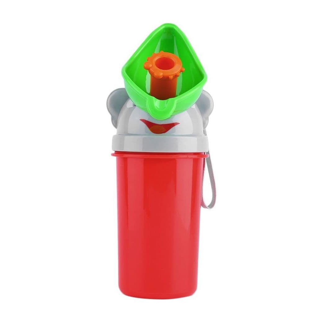 Pisoar Little Mom Pee Trainer Red pentru fetite, portabil, cu sistem anticurgere