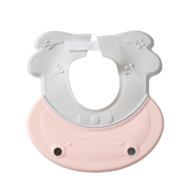 Protectie baita Little Mom Frog Pink pentru ochi si urechi, ajustabila, flexibila, cu fixare prin clama, dimensiune 27.5 x 26.5 cm