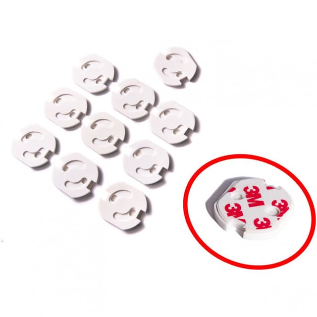 Set 10 capace de siguranta pentru prize fara cheie Ikonka IK6721 alb