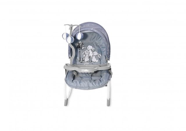 Fotoliu balansoar Dream Time Silver Blue Rabbits