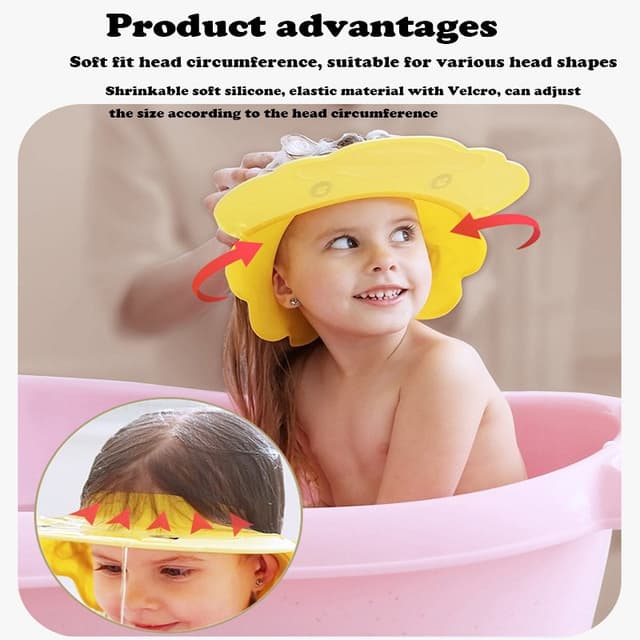 Protectie baita Little Mom Duckling Yellow pentru ochi si urechi, flexibila, ajustabila, cu margini rotunjite
