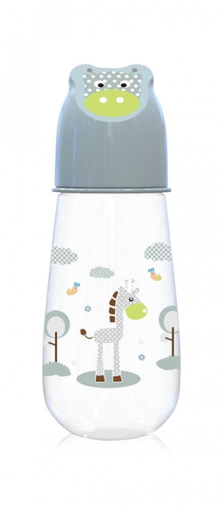 Biberon Animals 125 ml capac decorat 0 luni+ Mint Green