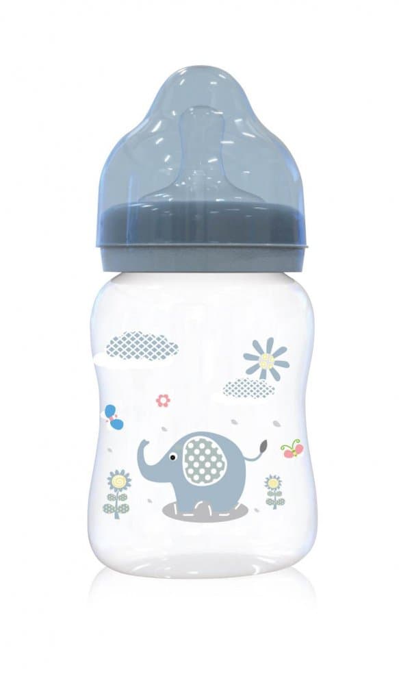 Biberon cu gat larg 0 luni+ 250 ml Moonlight Blue