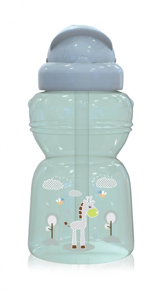 Cana sport Animals cu pai moale si flexibil 6 luni+ 325 ml Mint Green