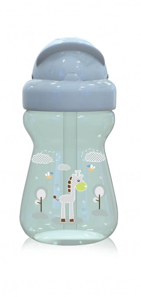 Cana sport mini Animals cu pai moale si flexibil 6 luni+ 200 ml Mint Green