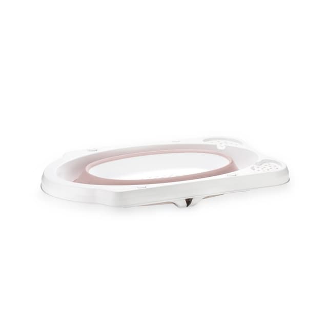 Cadita pliabila pentru bebelusi 82 cm cu dop de scurgere Nordic Pink