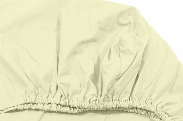 Cearceaf crem KidsDecor cu elastic din bumbac 60 x 85 cm