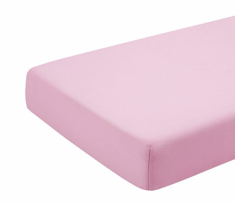 Cearceaf roz KidsDecor cu elastic din bumbac 95 x 52 cm