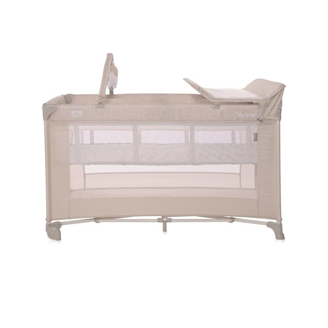 Patut Torino Plus Fog Striped Elements pliabil, cu 2 nivele, roti cu sistem de blocare, masuta de infasat, accesorii incluse