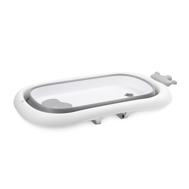 Cadita pliabila pentru bebelusi 83 cm cu dop de scurgere Royal Grey