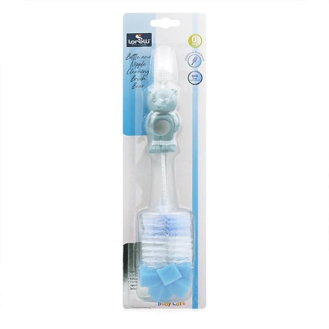 Perie de curatat biberoane tetine si cani Bear Moonlight Blue