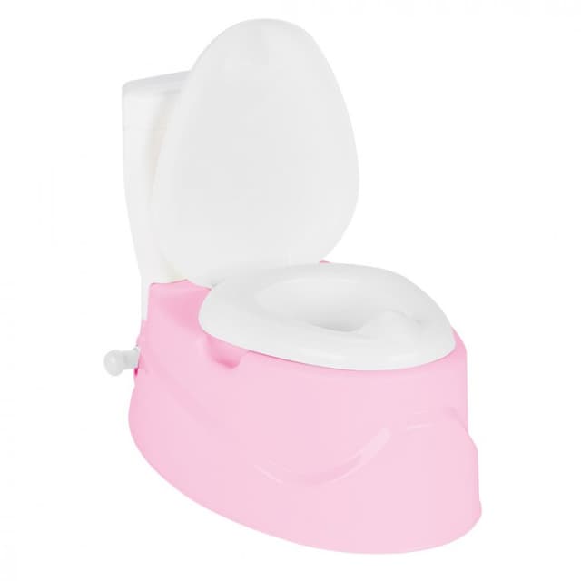 Olita educationala pentru copii tip Minitoaleta Pilsan Talking Pink cu sunete,margini rotunjite,vas colectare detasabil,lumini si suport hartie