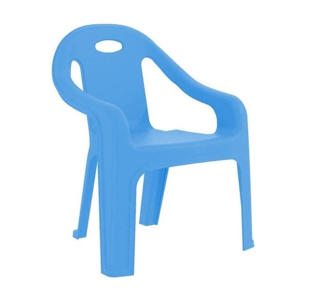 Scaunel interiorexterior cu spatar si cotiere ergonomice pentru copii,margini rotunjite pentru siguranta,greutate suportata 50 kg,utilizare acasa sau crese,gradinite Pilsan Comfort Albastru