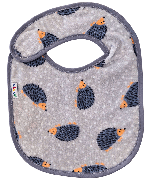 Baveta impermeabila din bumbac cu inchidere velcro 23x20cm Akuku Arici