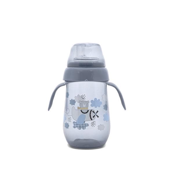 Biberon anticurgere cu toarte si gat larg, 6 luni+, 250 ml, My Friend, Cameo Blue
