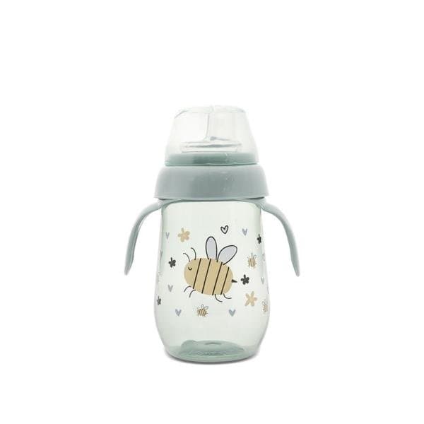 Biberon anticurgere cu toarte si gat larg, 6 luni+, 250 ml, My Friend, Iceberg Green