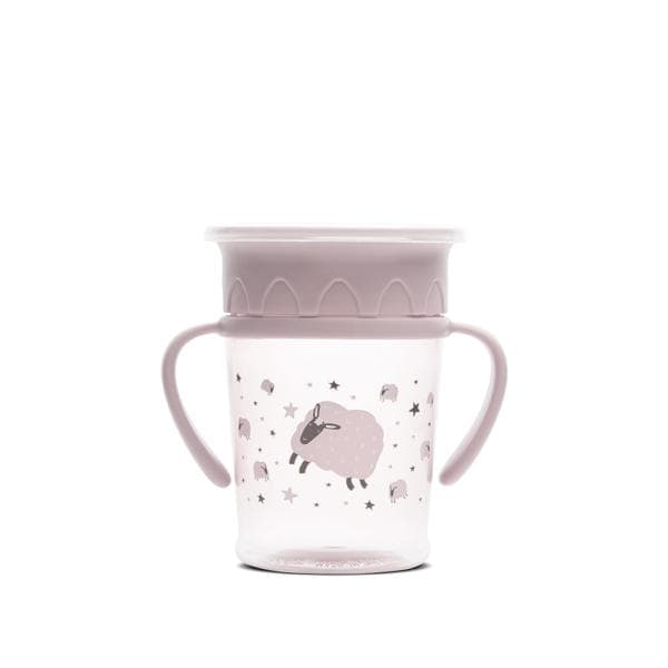 Cana de tranzitie Lorelli All Around Cup Mellow Rose 360 grade, 270 ml, 12 luni+