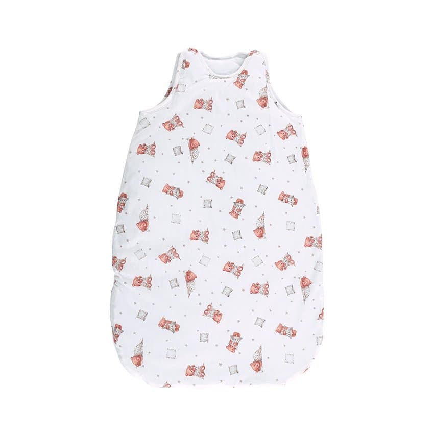 Sac de dormit de vara 85 cm 12-18 luni bumbac ranforce Bears Pillows Beige