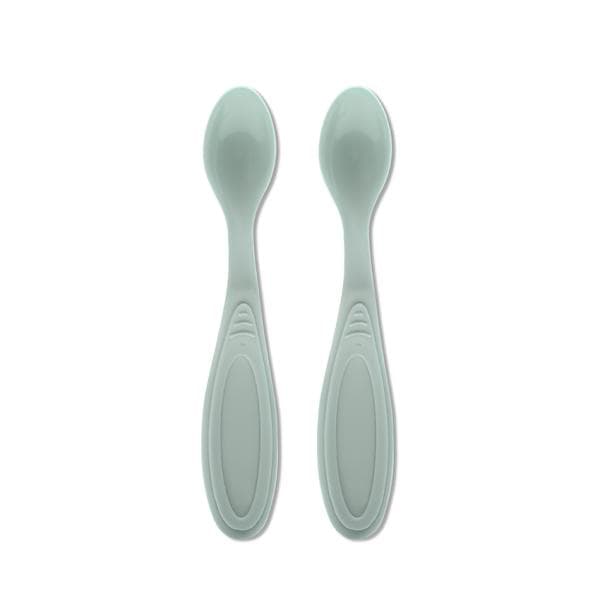 Set de 2 lingurite My Friend Iceberg Green cu margine rotunjita 6 luni+
