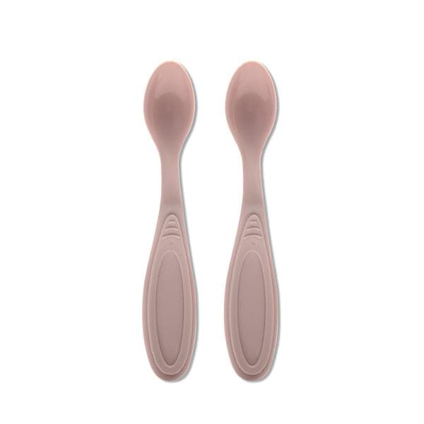 Set de 2 lingurite My Friend Mellow Rose cu margine rotunjita 6 luni+