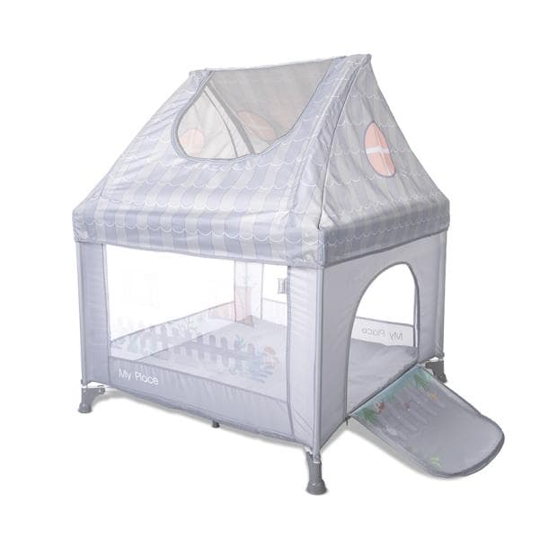 Tarc de joaca pentru copii Lorelli My Place Grey tip casuta 100 x 100 x 125 cm