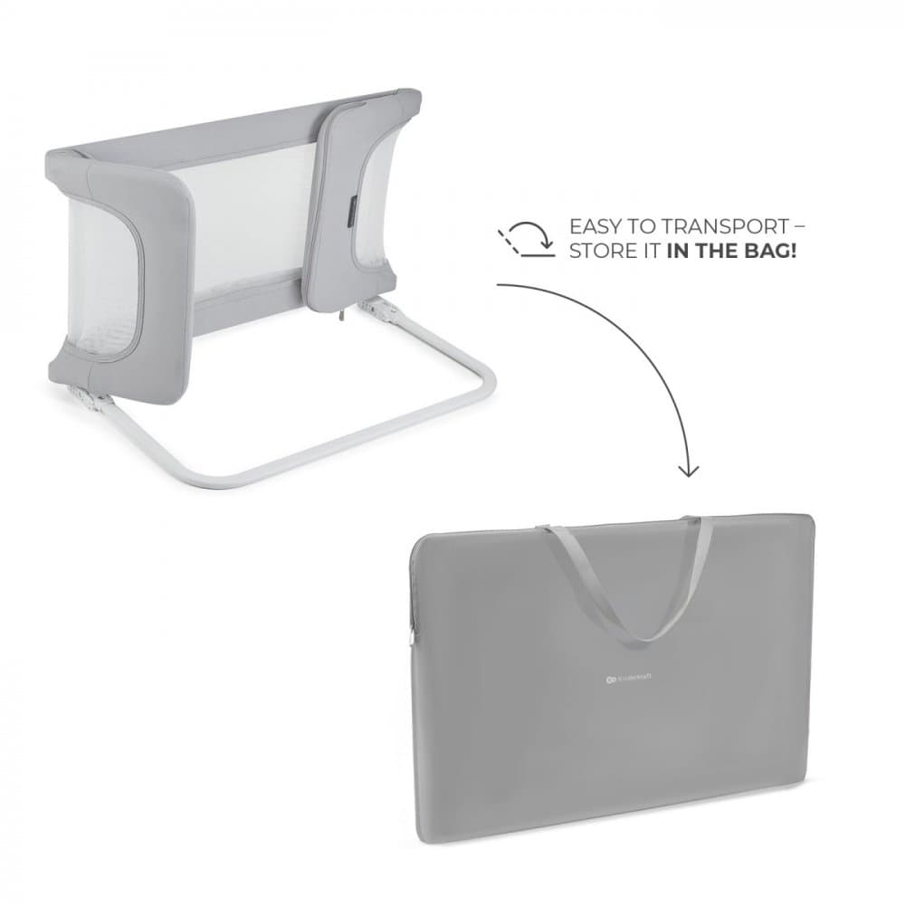 Bariera de pat kinderkraft guard and dream light grey