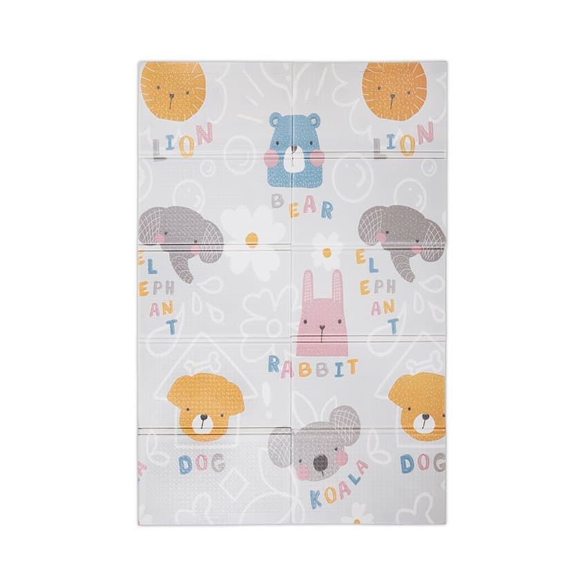 Covoras de joaca termic pentru copii Buddies Stars din spuma XPE, design cu doua fete, pliabil, 120x180 cm