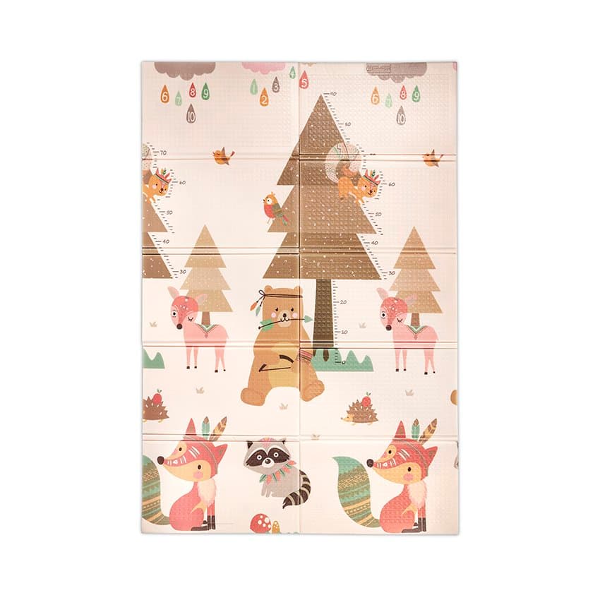 Covoras de joaca termic pentru copii Home Stars din spuma XPE, design cu doua fete, pliabil, 120x180 cm