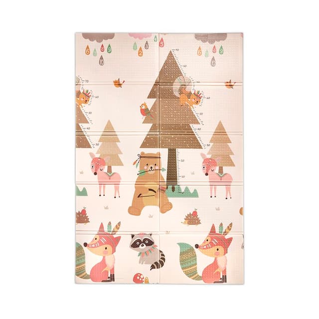 Covoras de joaca termic pentru copii Home Stars din spuma XPE, design cu doua fete, pliabil, 120x180 cm