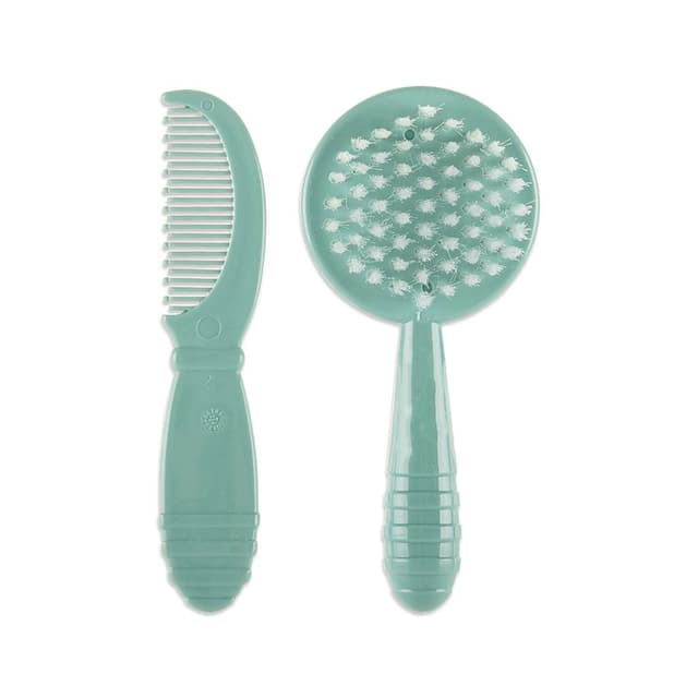 Set pieptan si perie 0 luni+ My Friend Iceberg Green