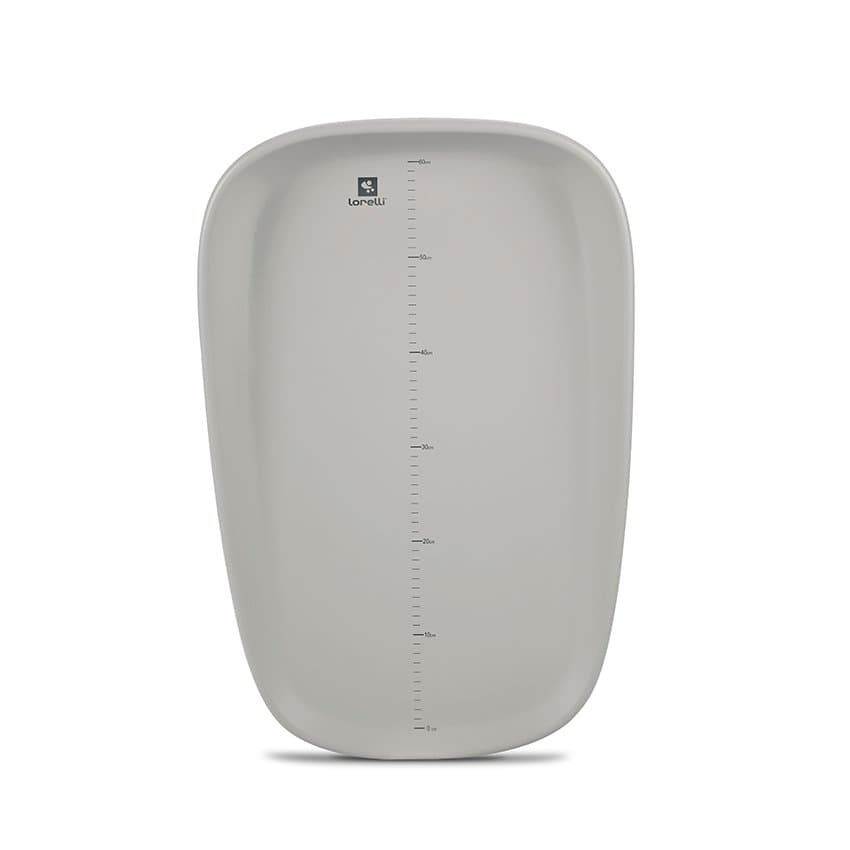 Saltea de infasat din spuma poliuretanica moale Lulu Grey, suprafata gradata, antialunecare, impermeabila, 43 x 10 x 68 cm