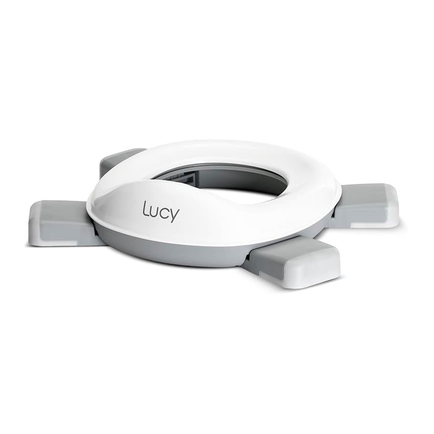 Olita pliabila de voiaj 2 in 1 Lucy Grey cu functie reductor WC, include geanta de transport si 20 saci de unica folosinta