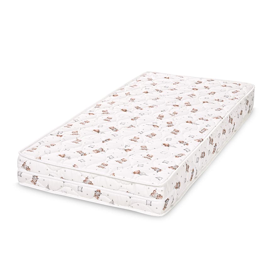 Saltea pentru patut Relax Bear and Pillow Beige din spuma elastica 140x70x12 cm