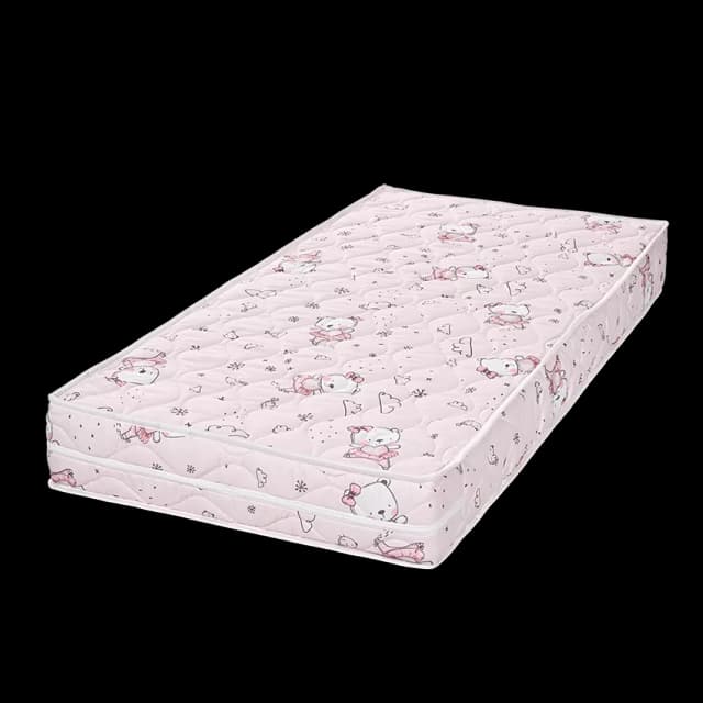 Saltea pentru patut Relax Pink Ballerina Bear din spuma elastica 140x70x12 cm