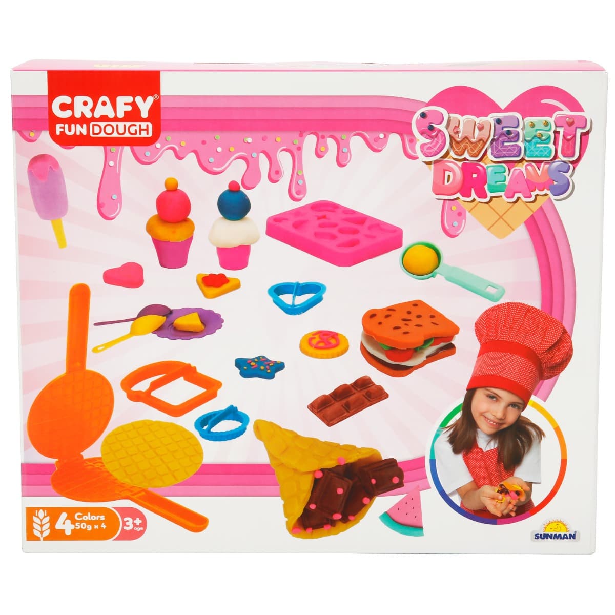 Set de modelare din plastilina, Crafy, Deserturi delicoase